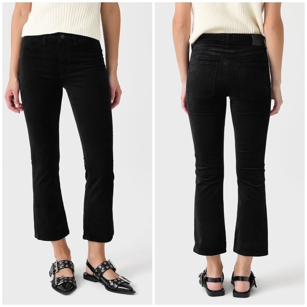 New Citizens of Humanity Velvet Isola Jeans Pants Black Ankle Kick Flare Sz 27
